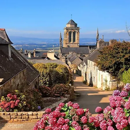 Bel appartement sur les hauteurs de Locronan Extérieur photo